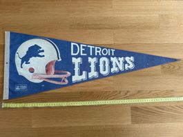 🏈 Vintage NFL Wimpel 1980er: Detroit Lions (75x30cm)