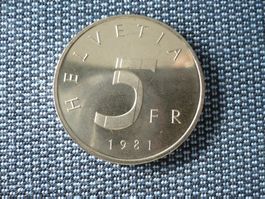 5 Franken 1981 Stanser Verkommnis
