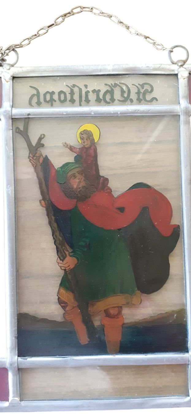 Dipinti: Hinterglasbild Hl. Christoph – Usato da Mörschwil venduto da antiksalon 2
