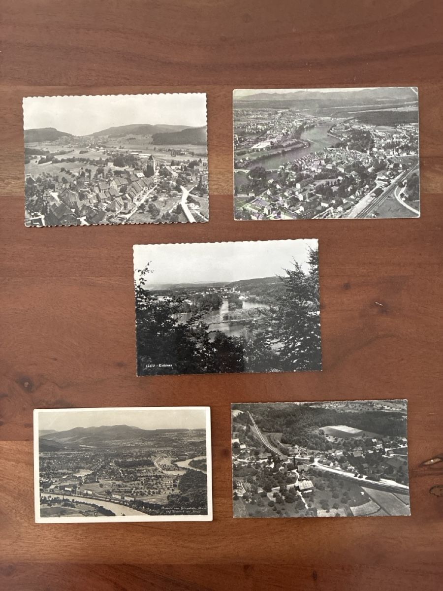 Cartoline postali: 10 Ansichtskarten Schweiz Luftaufnahmen vom Kt. Aargau  – Usato da Oftringen venduto da Cla.vD.74 2