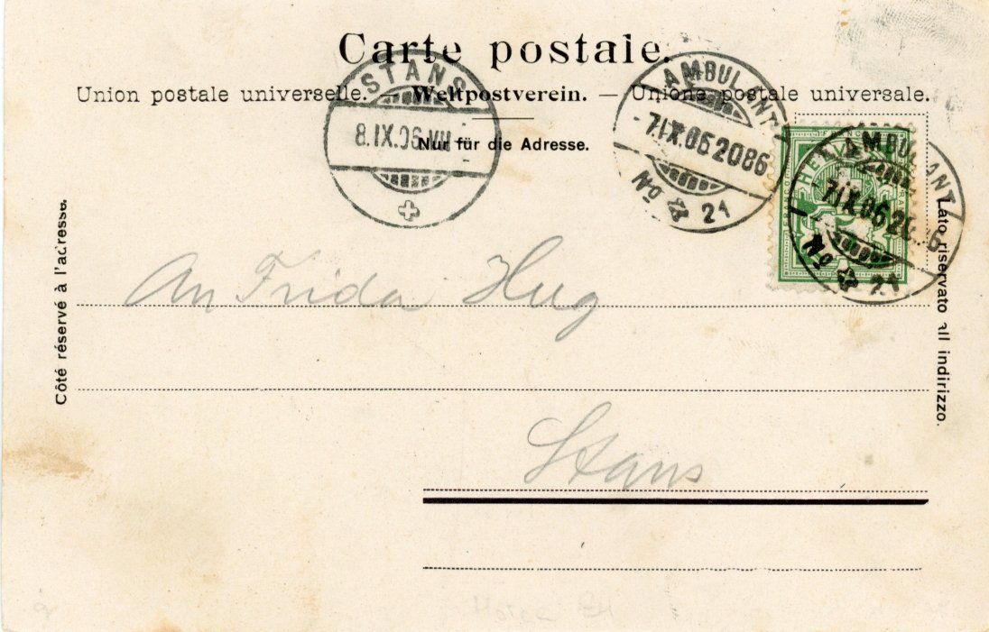 Cartoline postali: Horgen  ZH        um 1906 – Usato da Brig venduto da Valcards54 1