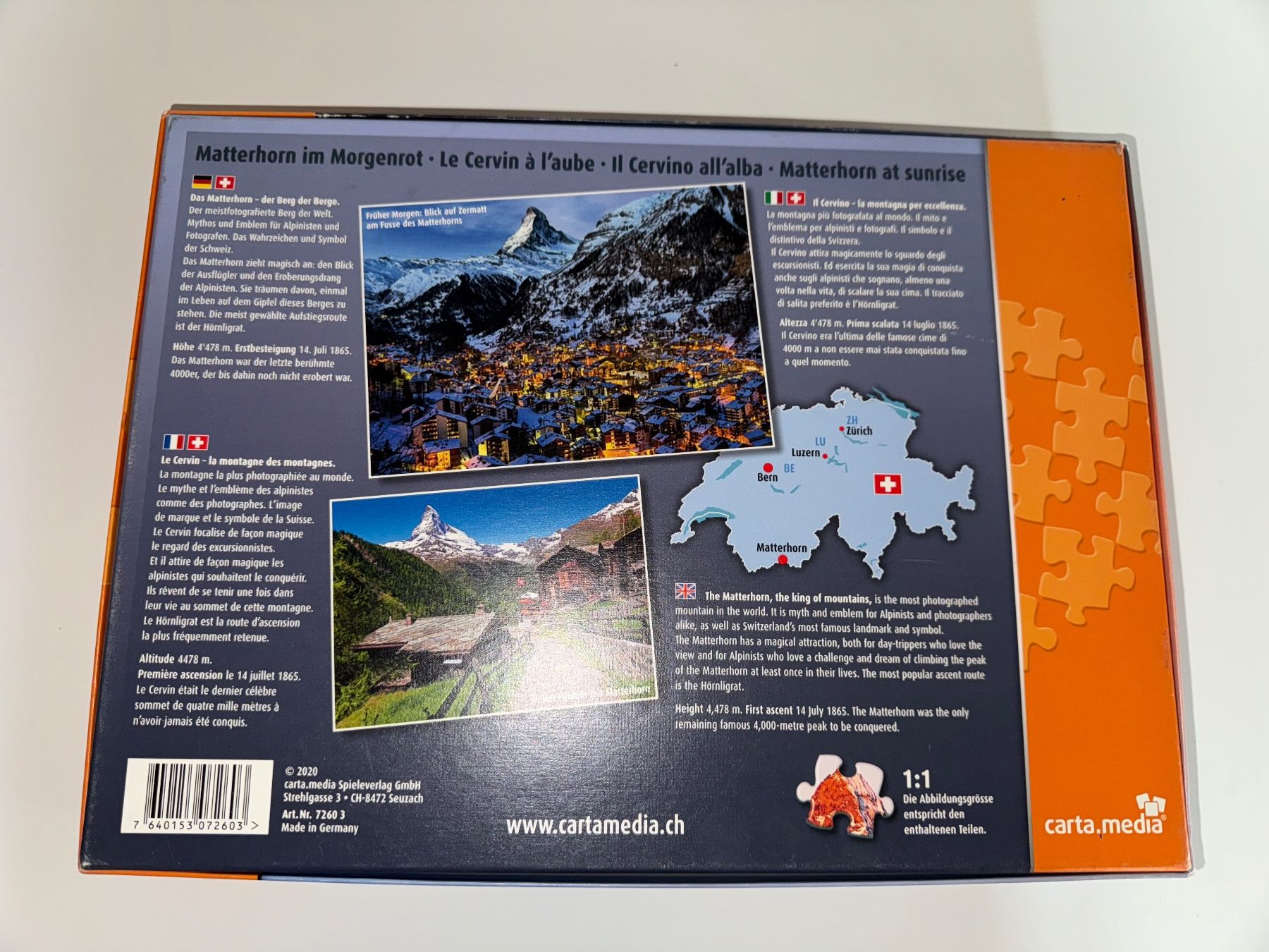 Puzzle: Puzzle 1000 Teile Matterhorn – Usato da Grosswangen venduto da Second_hand_paradise 3
