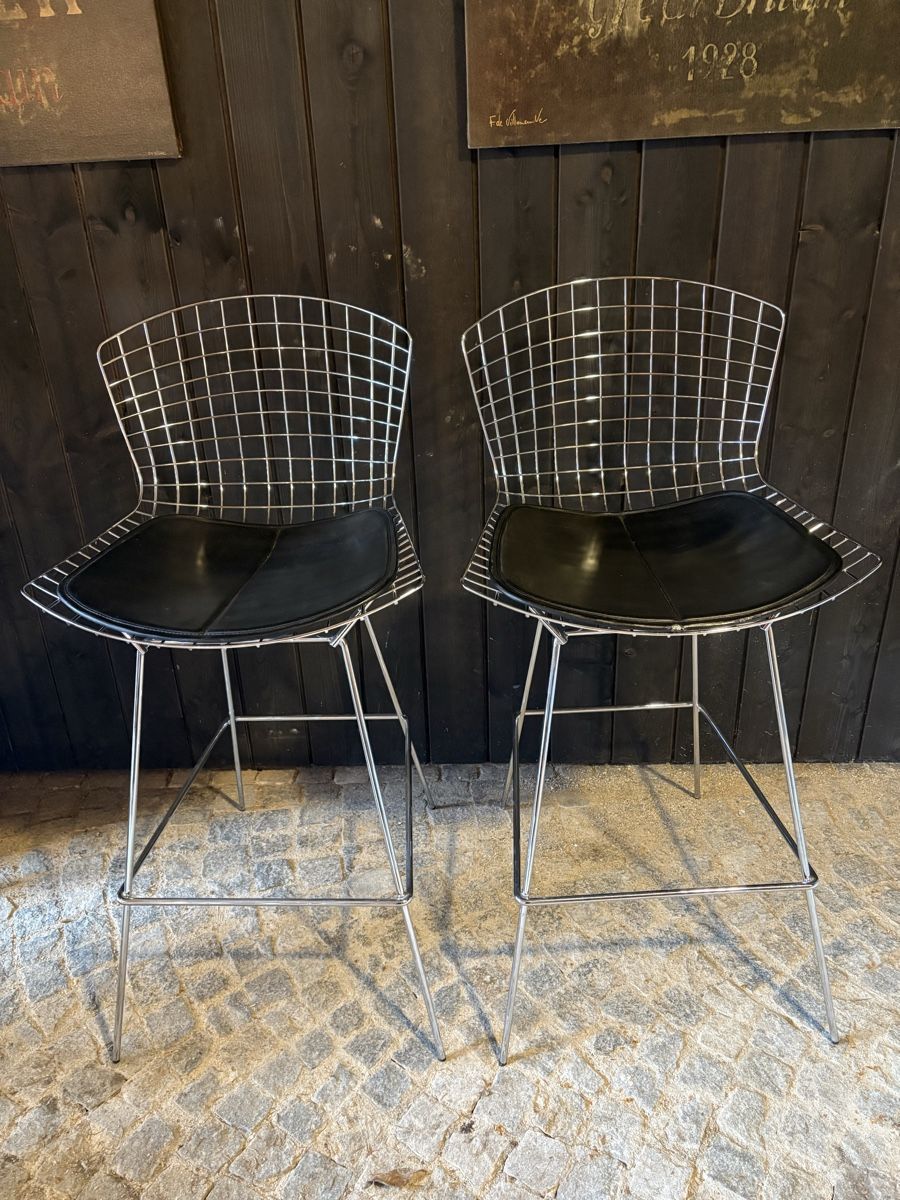 Sedie: Paire de chaises de bar Bertoia – Usato da Plan-les-Ouates venduto da mirobinfr