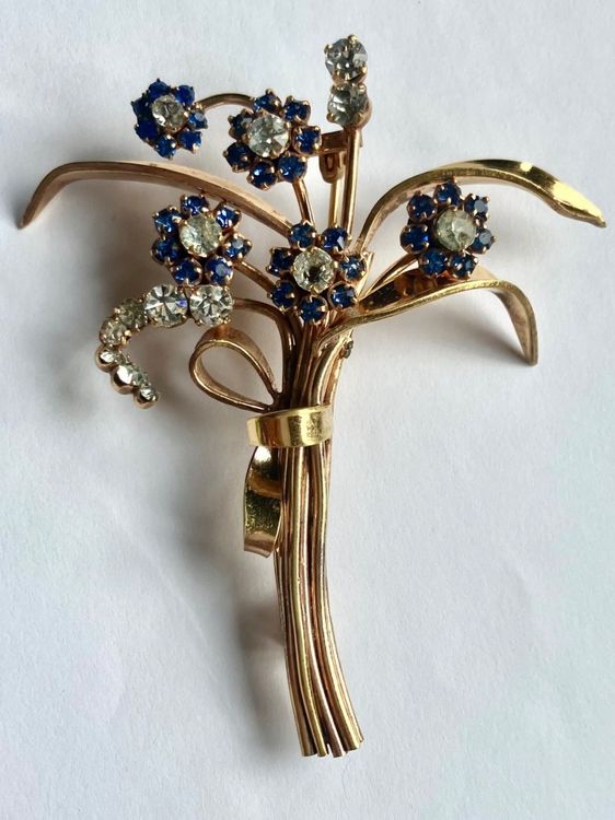 Broche vintage argenté avec strass (Gebraucht) in Marly für CHF 3 - mit