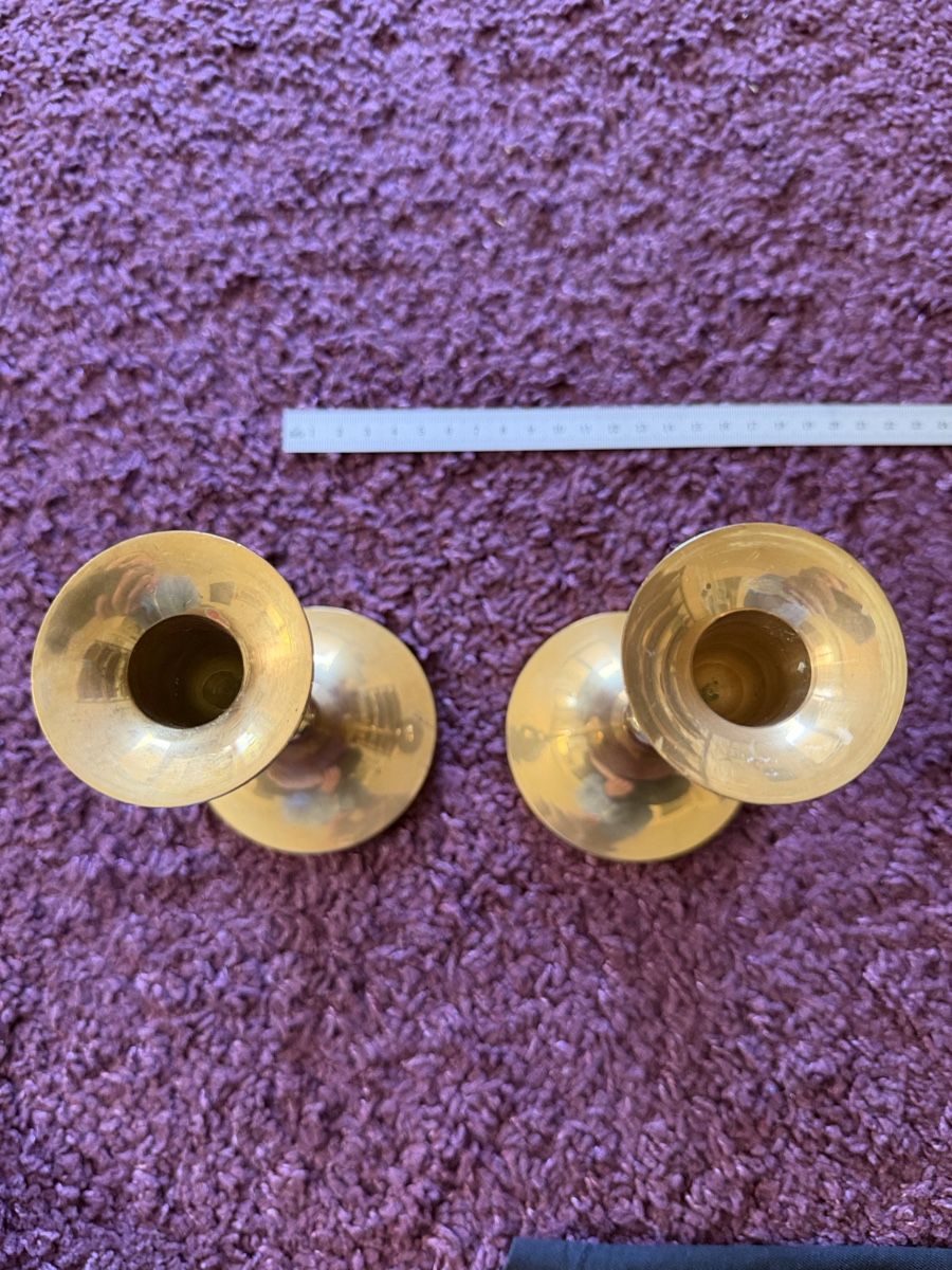 Portacandele: 2x Elegante Messing Kerzenständer  – Usato da Lyss venduto da nekoreh 1
