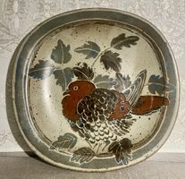 Jean-Claude de Crousaz plat creux grès art céramique vintage