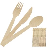 Einwegbesteck Bambus, 200 tlg. Set