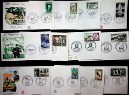 FRANCE 12 BELLES FDC DE 1969 /T306