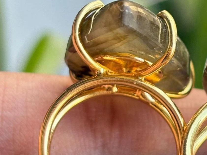 Anelli: Blau Labradorit Ring Edelstein Bague Labradorite 7 - 8 US – Nuovo (secondo la descrizione) da Prilly venduto da ilyria73 2