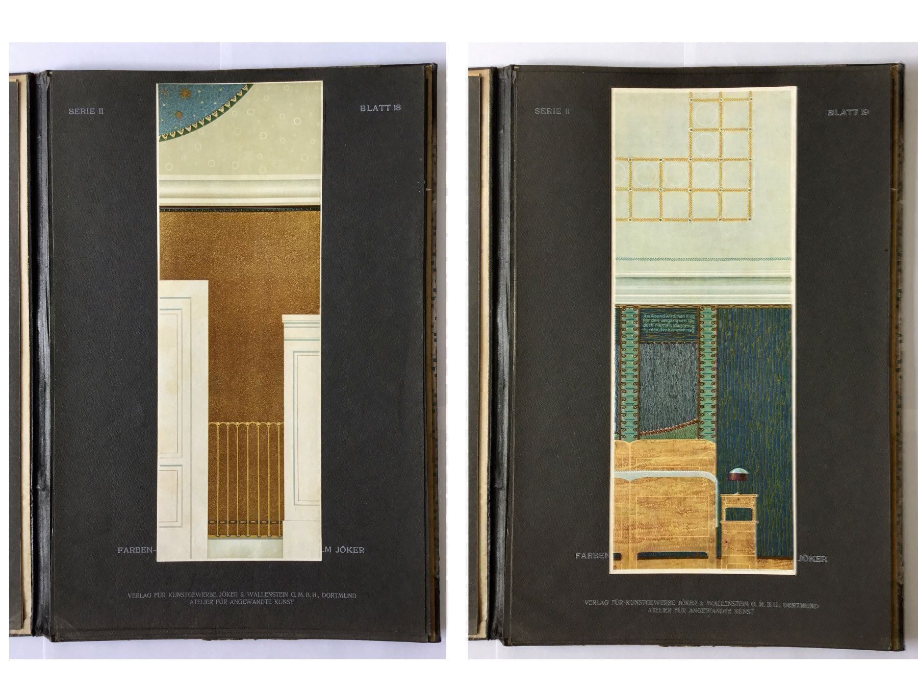 Bücher: Mappe mit Farbtafeln Wilh. Jöker 1908 | Dekorative Malereien – Gebraucht aus Eggersriet von Wiese61 9