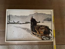 Bild | inkl. Rahmen - Motiv 'Rückkehr vom Wald' Segantini