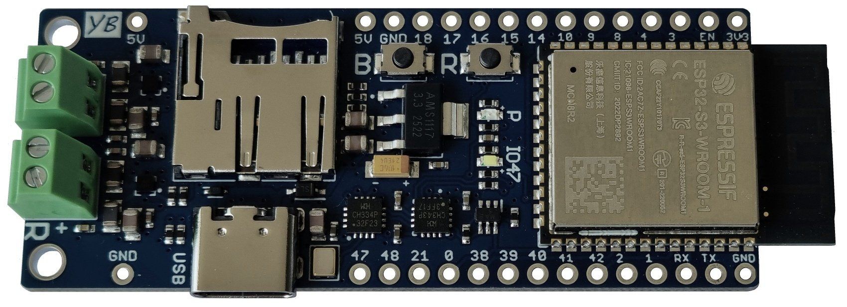 Componenti elettronici: YB-ESP32-S3-AMP DevBoard: uSD, 2xMAX98357A Audio Amp, PSRAM – Nuovo e nell'imballaggio originale da Sursee venduto da allduino