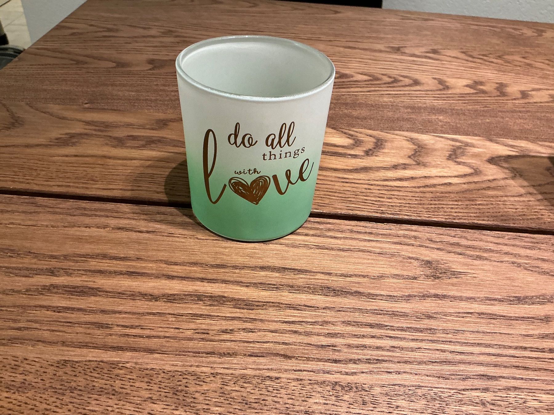 Tutte le decorazioni: Windlicht "do all things with love" 💚 Türkis – Nuovo (secondo la descrizione) da Würenlos venduto da sweety5436