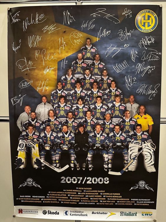 hc-davos-hcd-poster-mannschaft-2007-2008-gebraucht-in-remigen-f-r