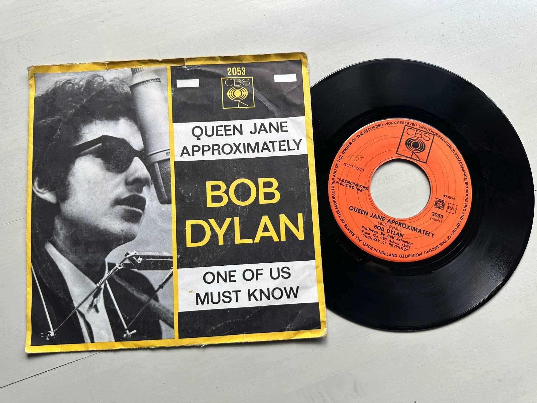 Dischi in vinile: BOB DYLAN rare original Single Queen Jane approximately Kult – Usato da Basel venduto da Partridge