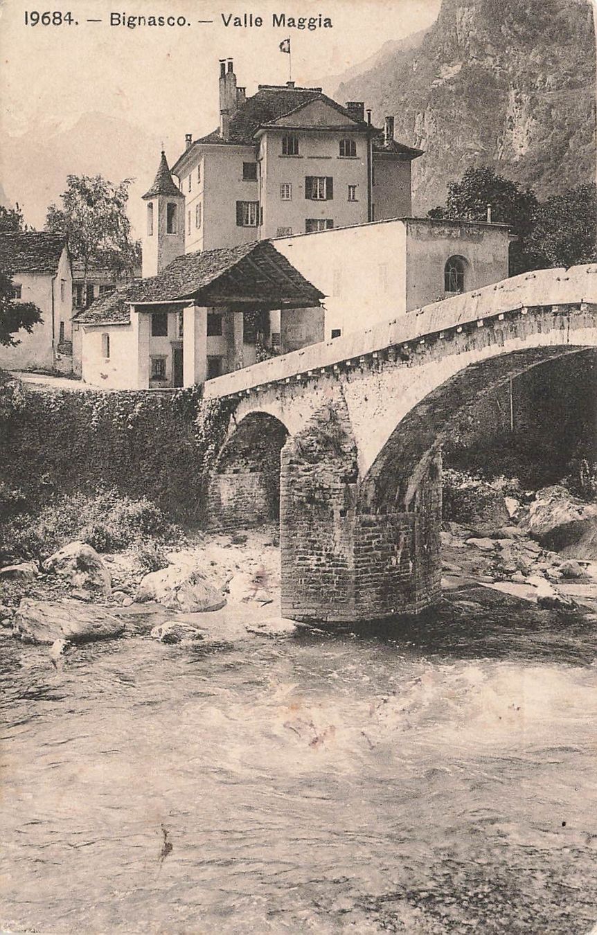 Cartoline postali: Bignasco valle Maggia – Usato da Biasca venduto da Blenio71