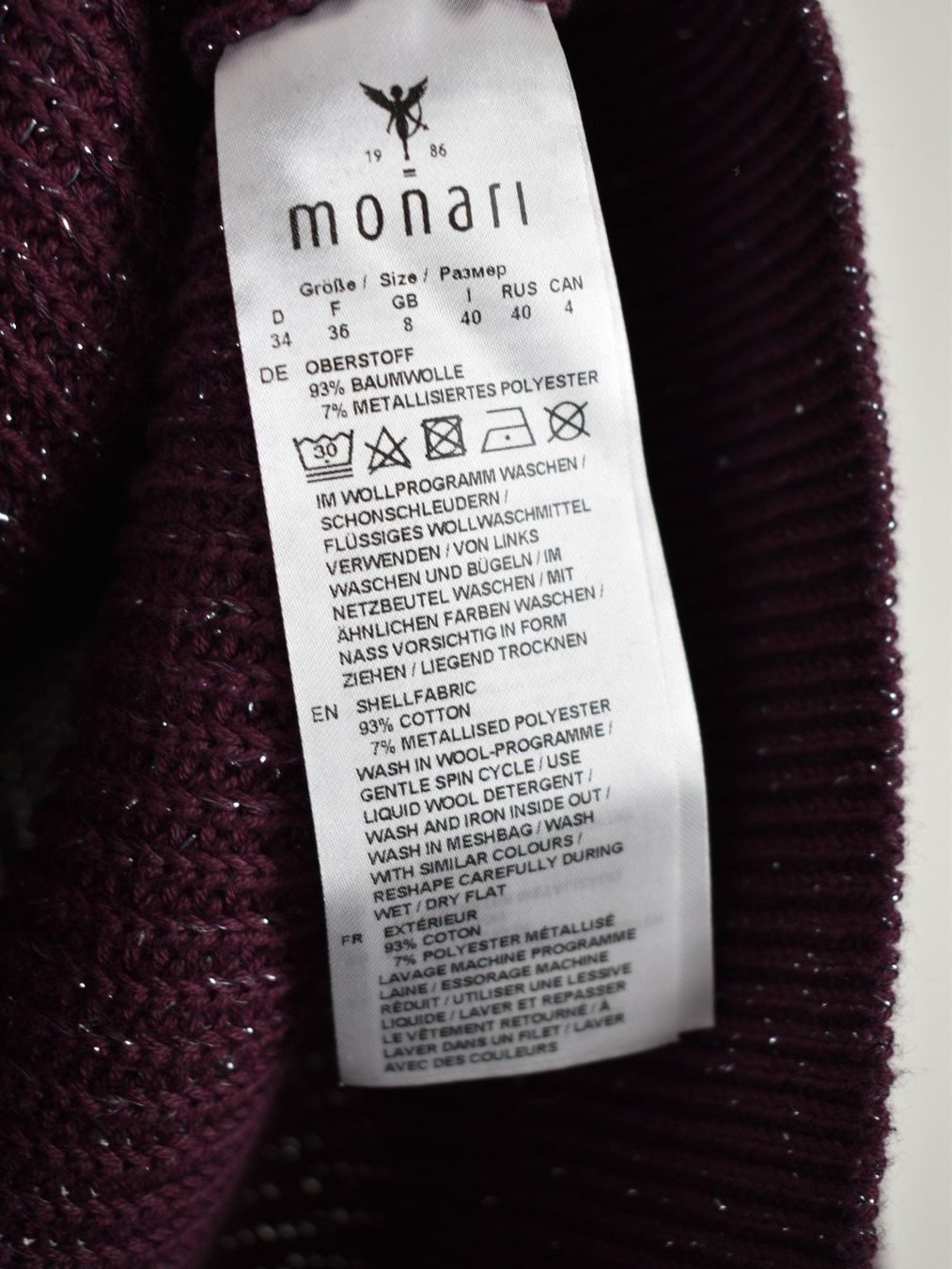 Monari Maglioni & Felpe: Monari Pullover Gr.34, wie neu – Nuovo (secondo la descrizione) da Nürensdorf venduto da 2ND_STORY 7