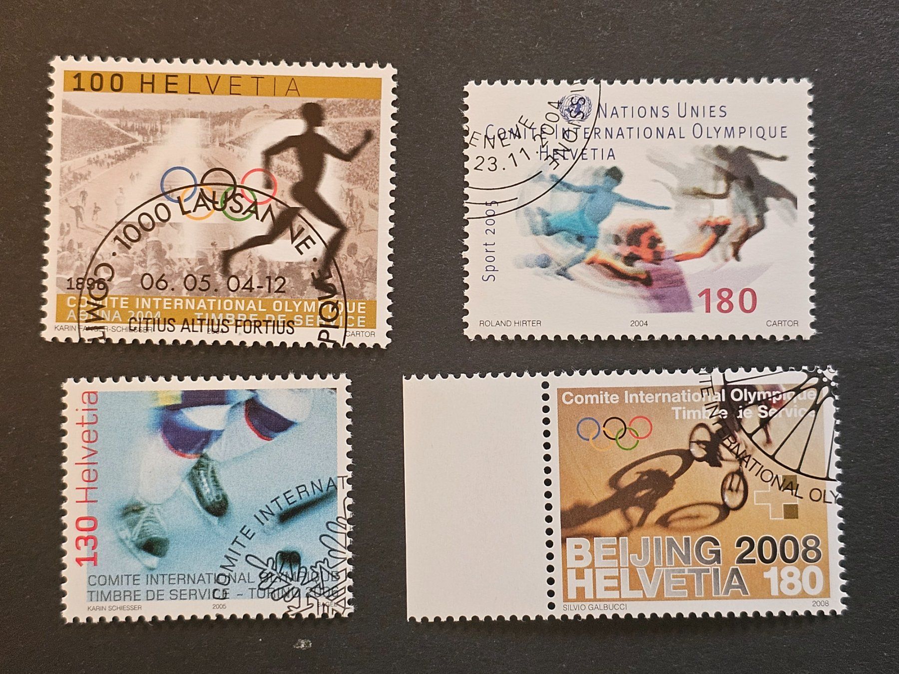 Tutti i francobolli: CH 2004-2008 OIK 3-6 SBK Fr. 12.-- – Usato da Monte Carasso venduto da giave