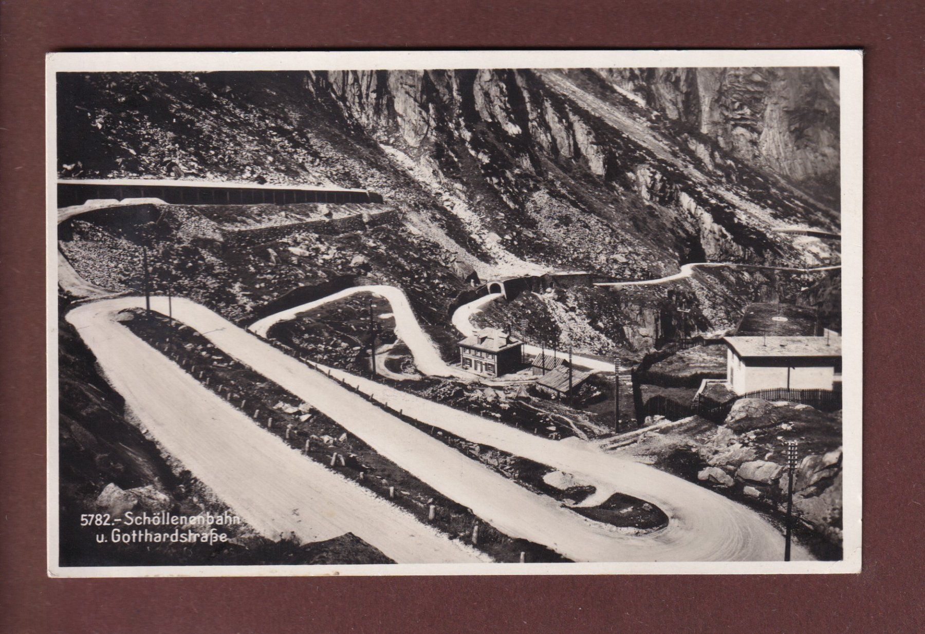 Cartoline postali: SCHÖLLENENBAHN - Gotthardstrasse - 1929 – Usato da Pully venduto da nicecards