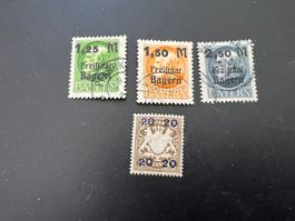 Bayern Lot  mit Aufdruck  gest und  *   (5200)