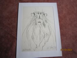 Fritz HUG, Originalzeichnung und Farblithographie