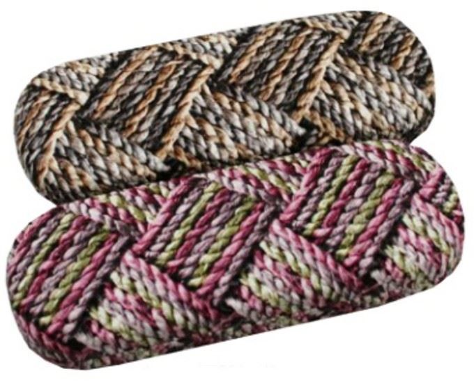 Occhiali & Lenti: Brillenétui Strickmuster mit Hartschale multi – Nuovo e nell'imballaggio originale da St. Gallen venduto da schnaeppchen-preise 3