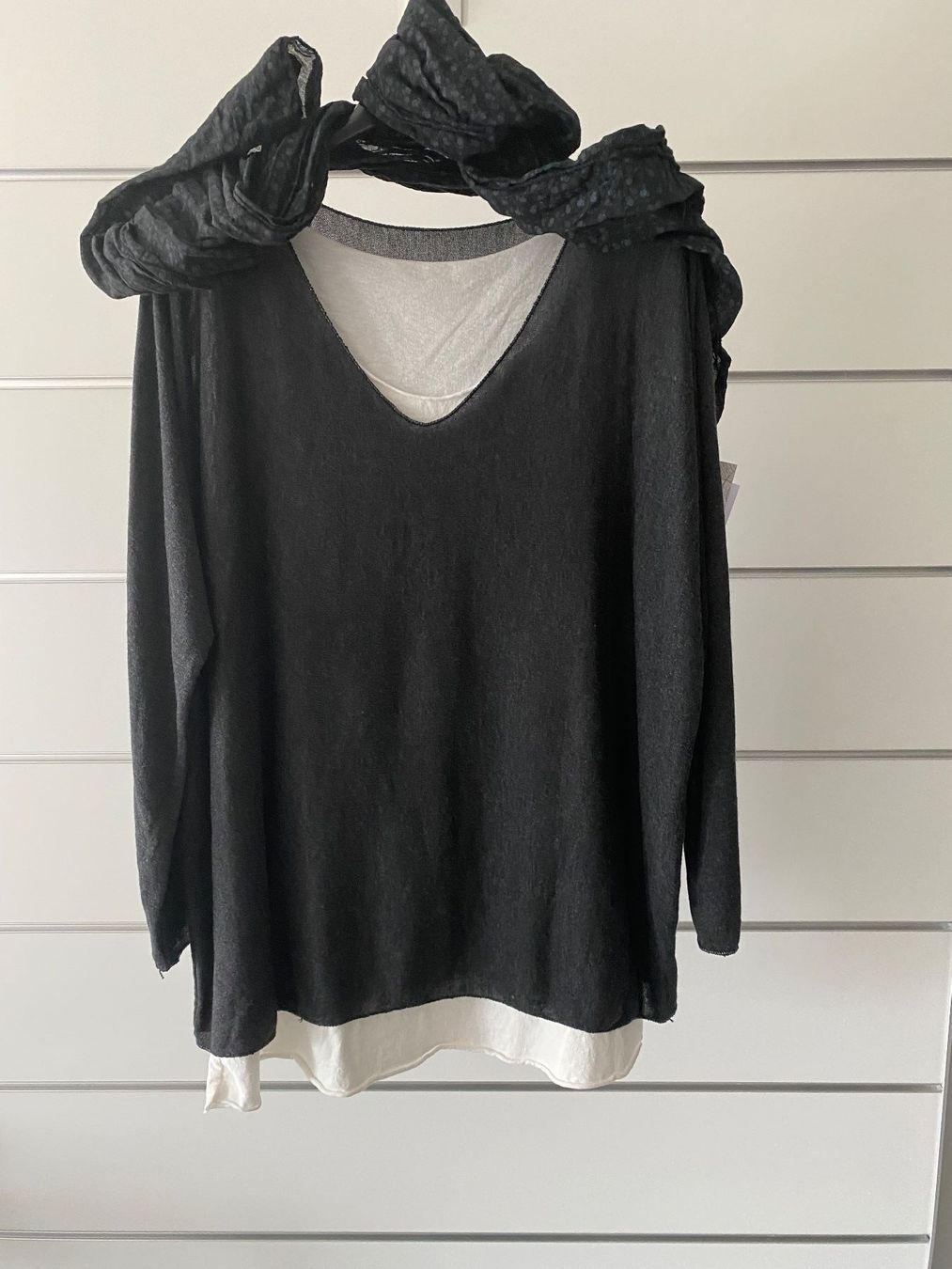 T-Shirts: Langarmshirt/Top/Schal - Anthrazit - 36/38 – Neu (gemäss Beschreibung) aus Eschenbach SG von Peachick 1