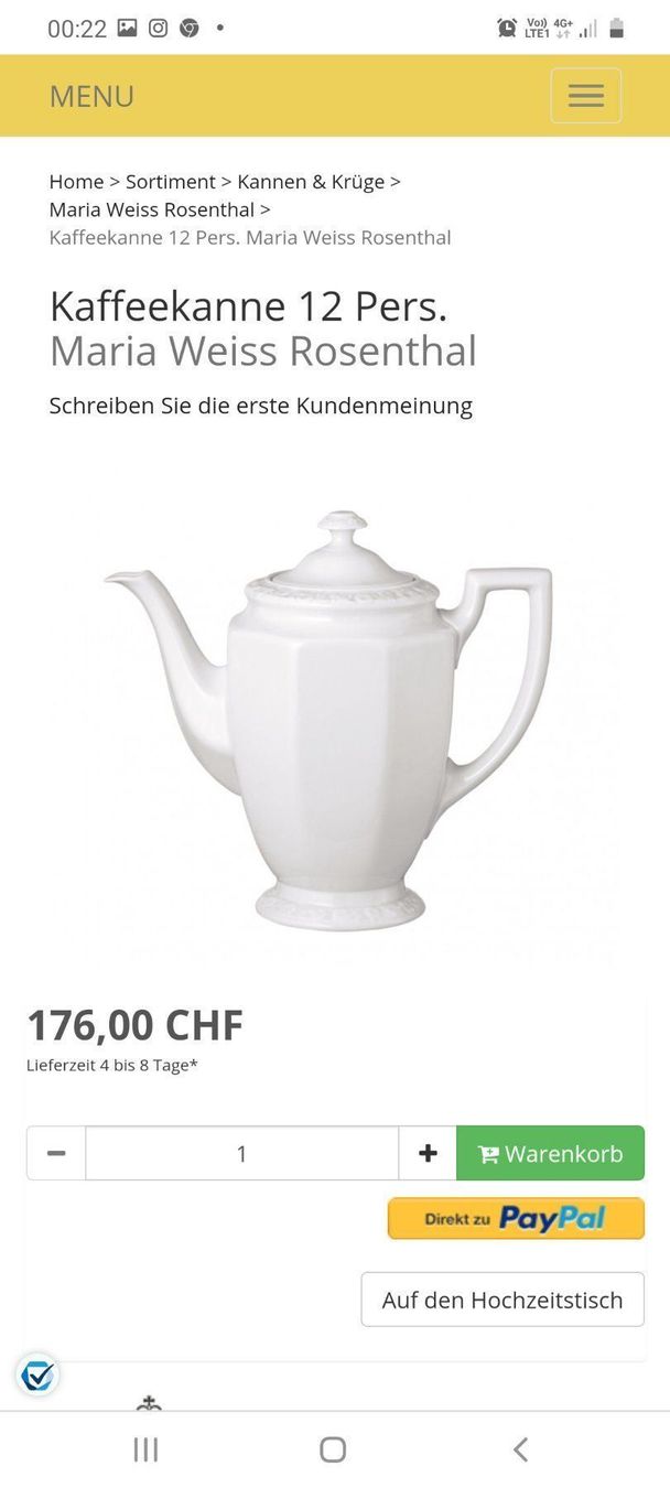 Rosenthal Teiere: ROSENTHAL KAFFEEKANNE – Usato da Winkel venduto da Glamour4You 9