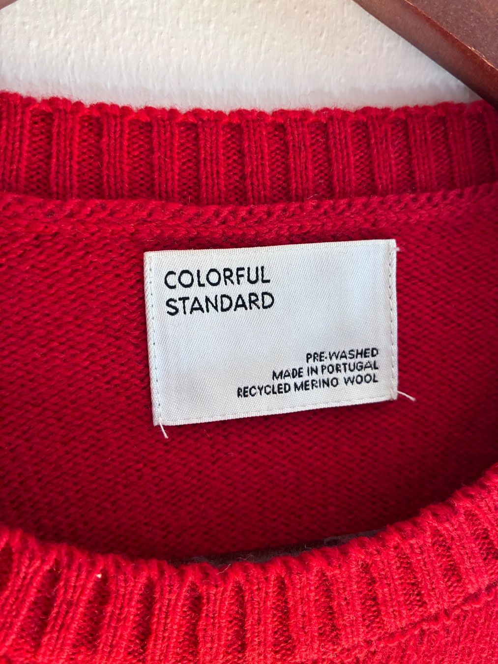 Maglioni & Felpe: Merino Pullover Colorful Standard rot Grösse S/M – Usato da Zürich venduto da maurice5000 1