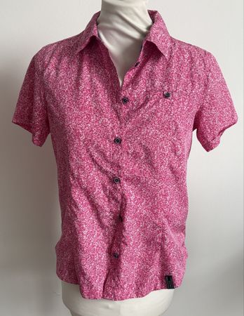 ICEPEAK Damen Kurzarm wandern Hemd Bluse 38 Rosa M 