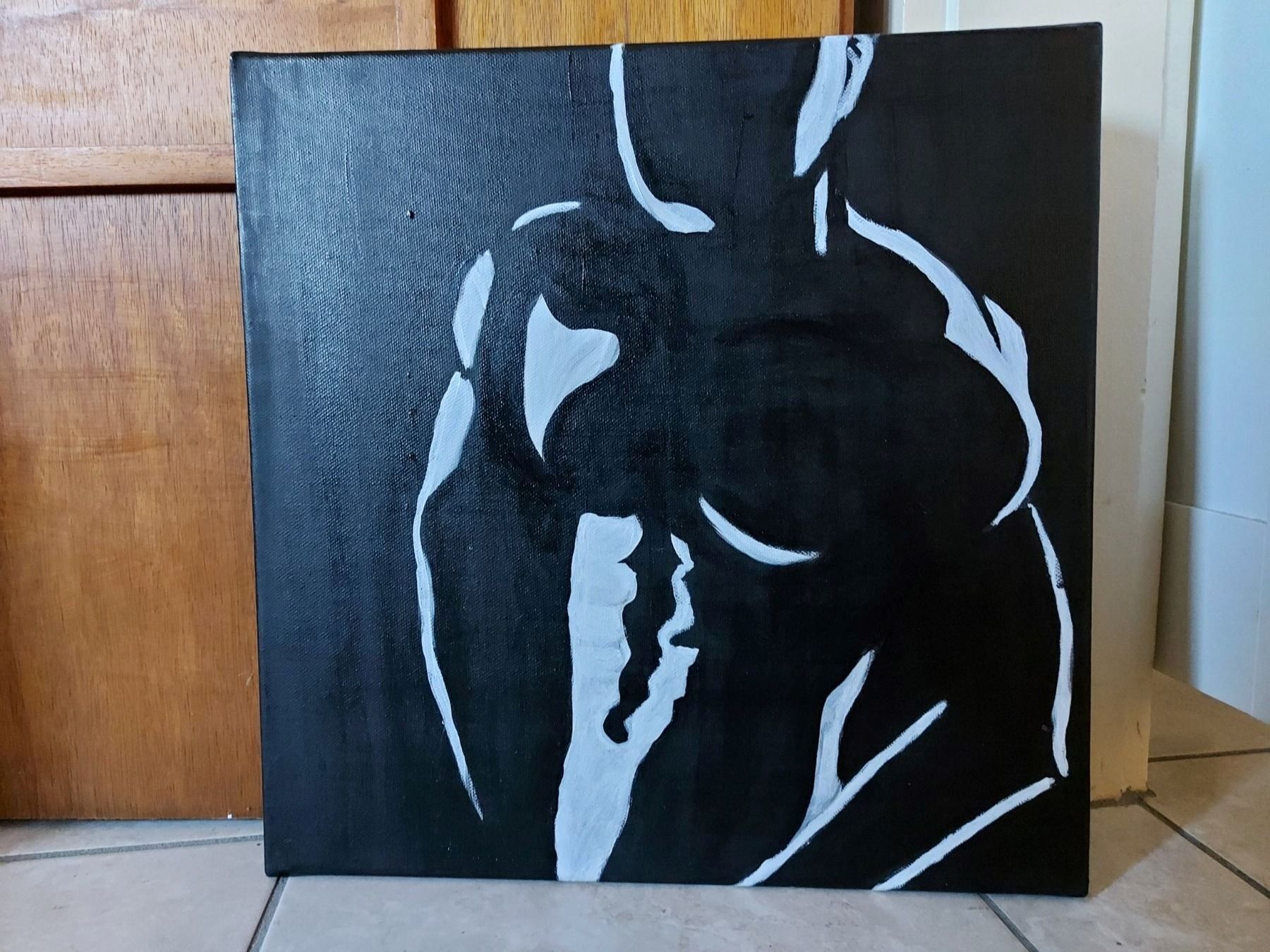 Dipinti: Dipinto moderno originale bianco nero – Nuovo e nell'imballaggio originale da Coldrerio venduto da Addicted2Art