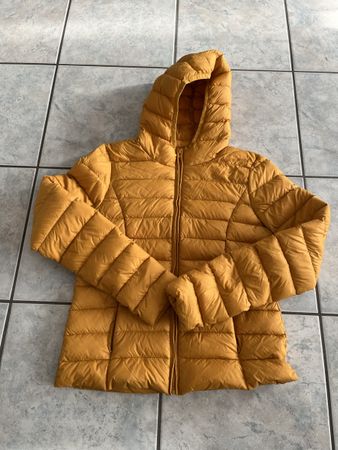Warme Daunenjacke Gr. 34, Zalando, Senfgelb
