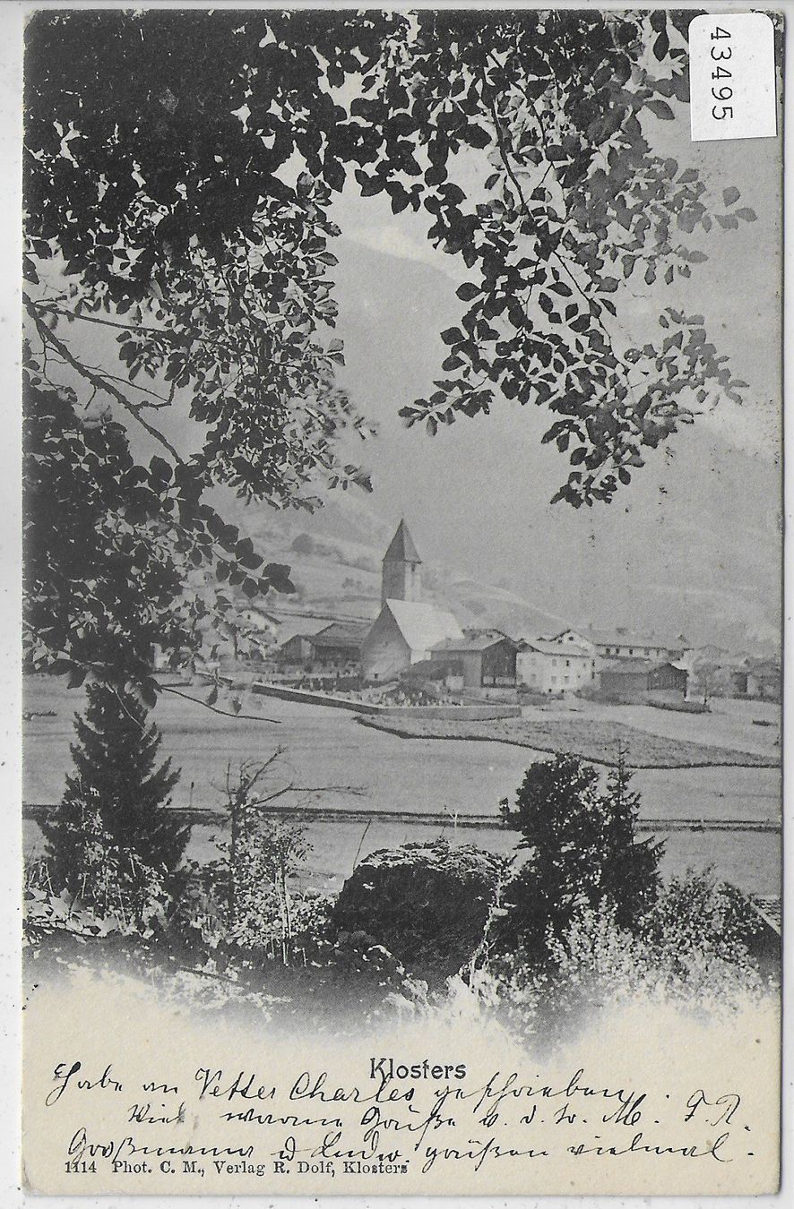 Cartoline postali: Klosters - Dorfansicht – Usato da Ettingen venduto da Kartenplanet