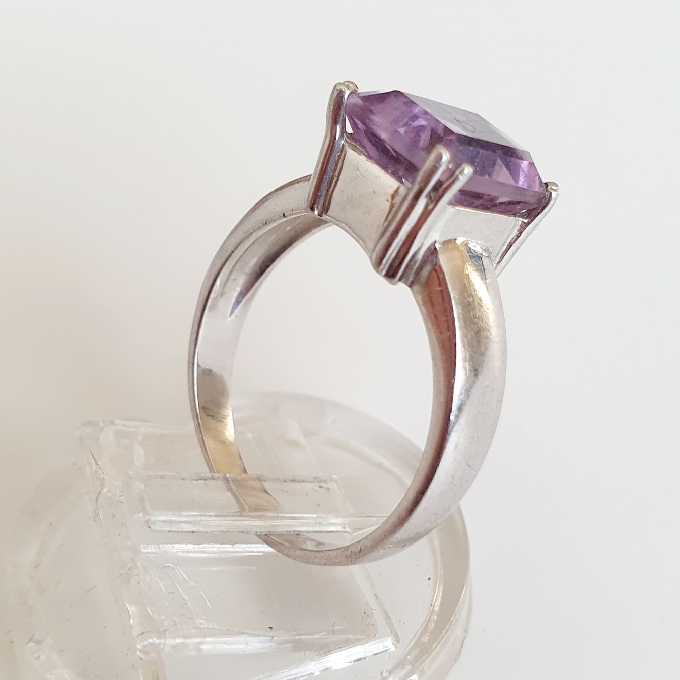 Anelli: Silberring 925  mit einem hellvioletten Stein gr. 18 mm – Usato da Kreuzlingen venduto da Wunderkiste123 8