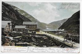 Oberalpstrasse, Hotel & Post um 1921, Stab⨀ OBERALPSEE