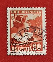 PRO JUVENTUTE 71 VOLLSTEMPEL KALTBRUNN ST GALLEN 1934