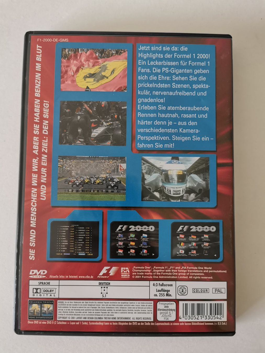 Tutti i DVDs: DVD - Formel 1 2000 Die Weltmeisterschaft – Usato da Lenzburg venduto da eyworld 2
