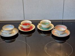 Rosenthal 4er Set Vintage Tassen mit Goldrand 1930er/40er ☕️