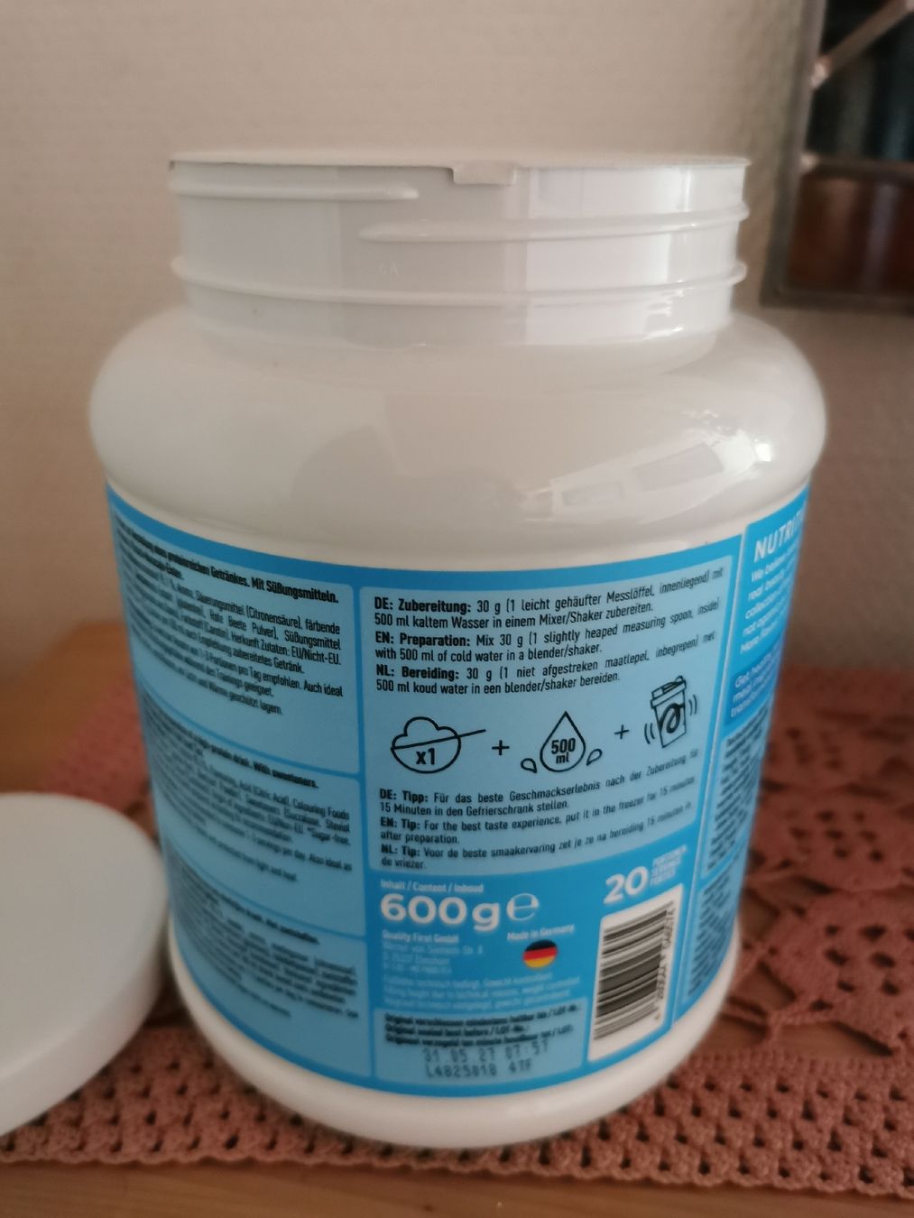 More Nutrition Cibi & Specialità: More Protein Iced Tea Peach Passion Fruit; OVP  – Nuovo e nell'imballaggio originale da Wiedlisbach venduto da Tommila 1