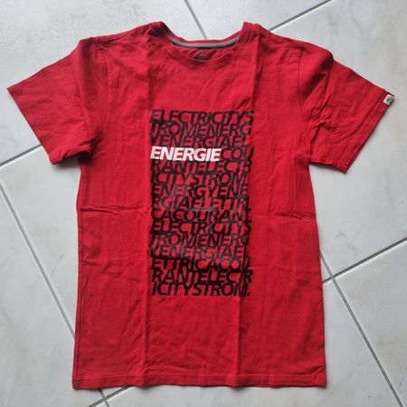 Rotes  'Energie' T-Shirt, Grösse XS - Top Zustand!