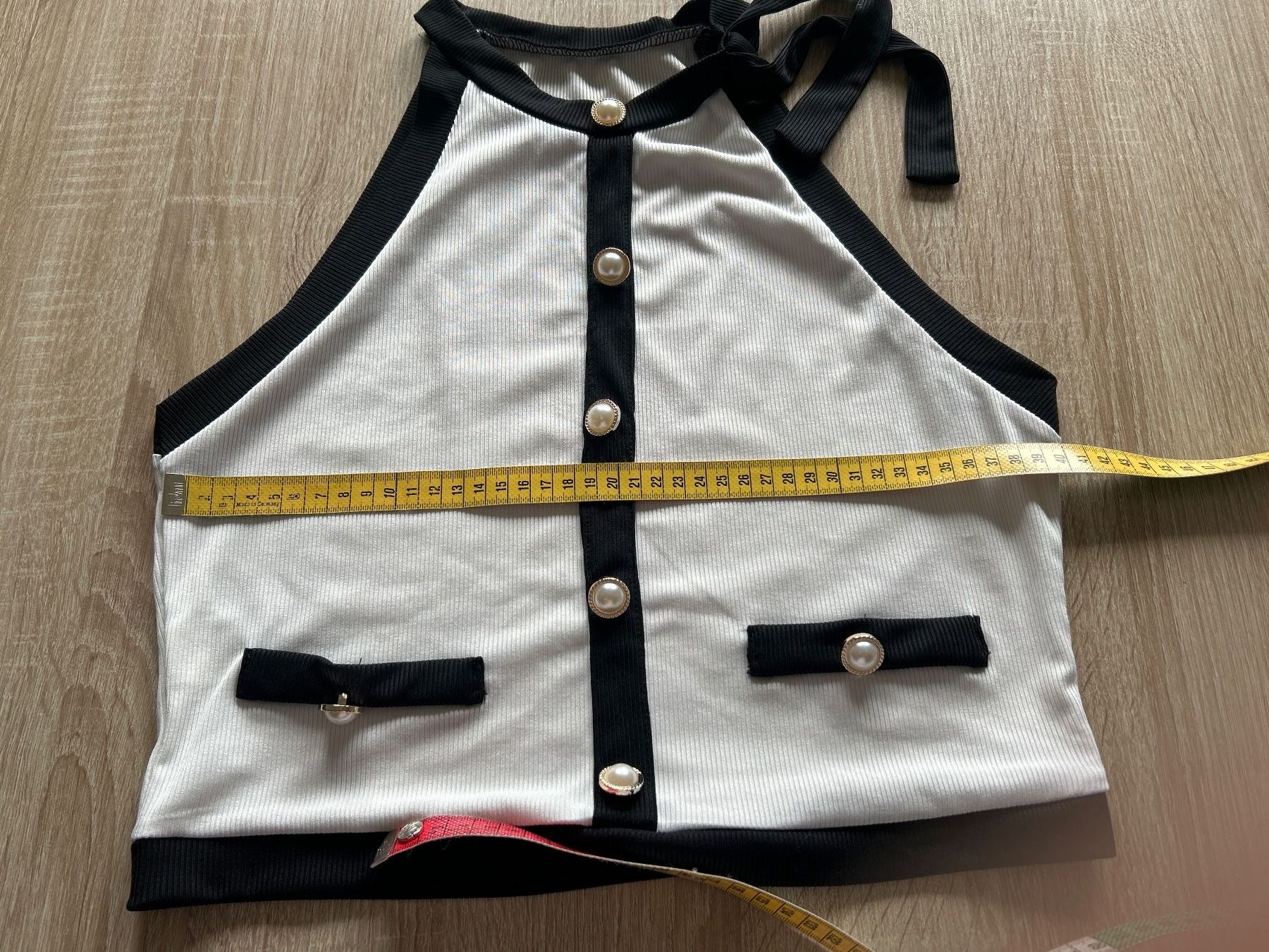 Tops: Damen Top weiss/schwarz Grösse L – Gebraucht aus Brunnen von Nala2929 7