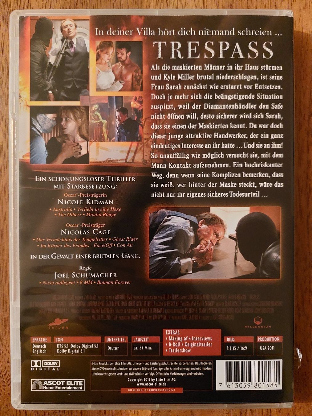 Tutti i DVDs: DVD - Trespass mit Nicolas Cage & Nicole Kidman – Usato da Rheinfelden venduto da FilmAuktion 1
