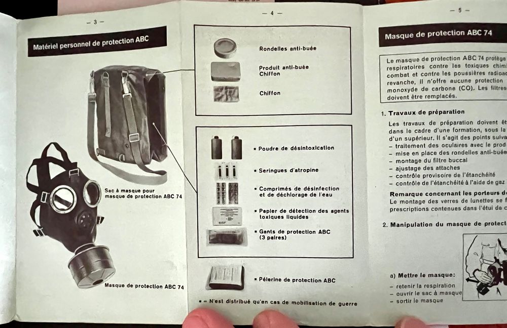 Flyer Matériel personnel de protection masque gaz (Gebraucht) in Nyon ...