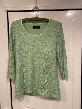 Bluse mit Spitzen Gr.38 (40) Alfredo Pauly mit Stola