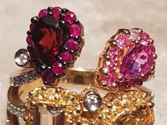 Ringe: Juwelen - RING mit vielen Edelsteinen – Neu (gemäss Beschreibung) aus Unterägeri von Altgoldschmuck 5