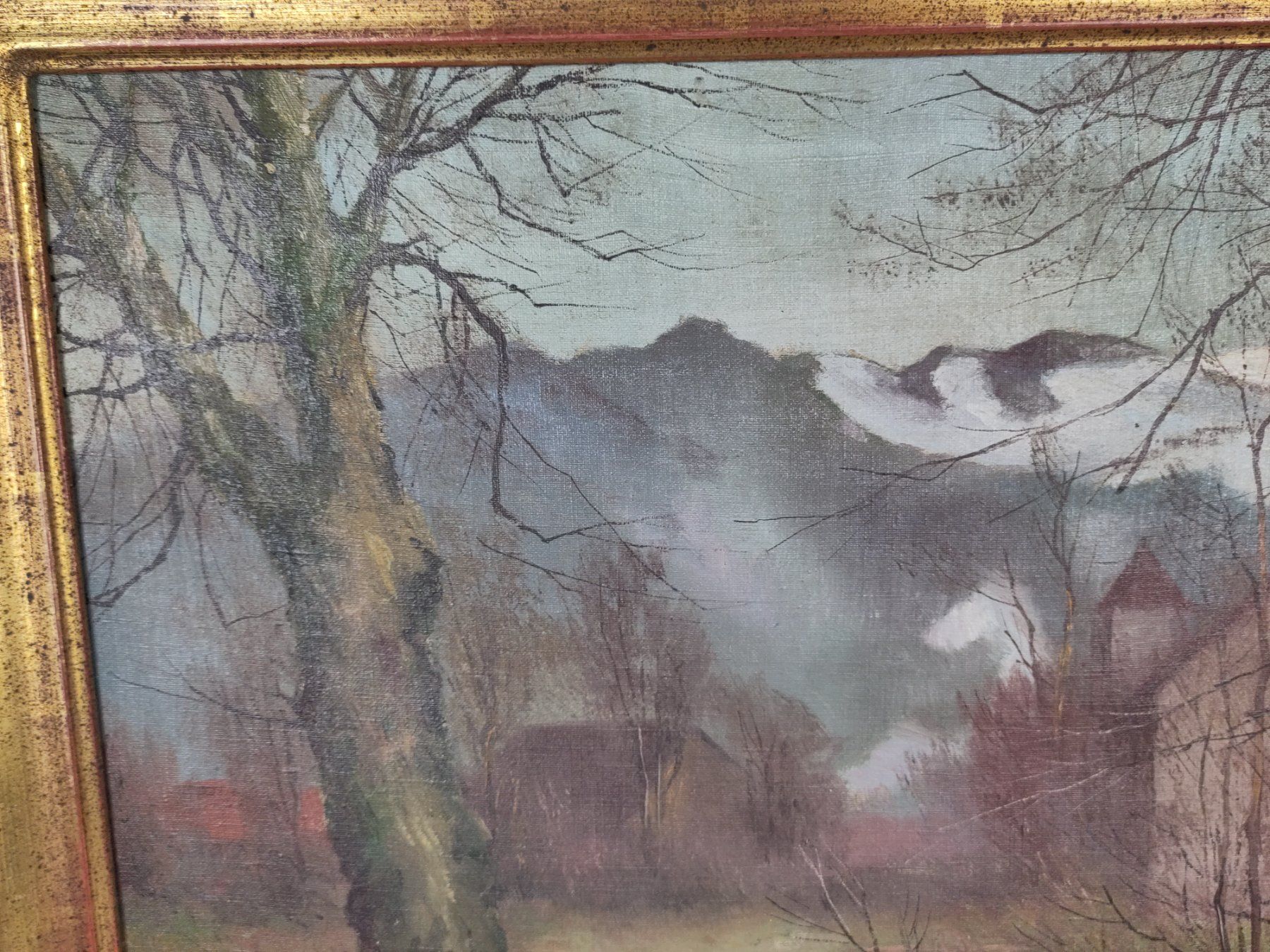 Dipinti: Berglandschaft mit kahlen Bäumen Ölbild – Usato da Zug venduto da RepTCG 1