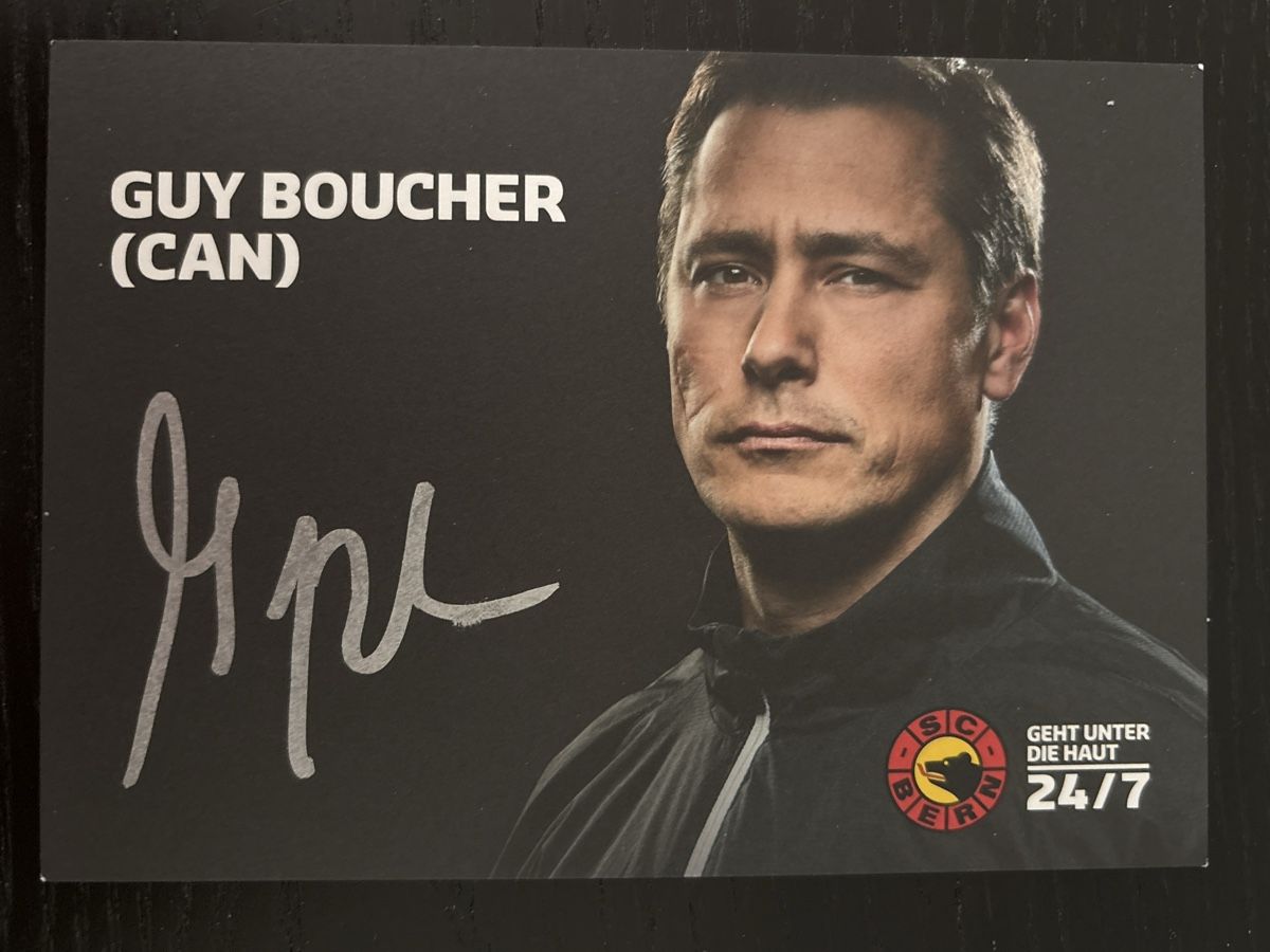 Autografi: Autogrammkarte SC Bern Guy Boucher Saison 2015/2016 – Usato da Uetendorf venduto da hoisle