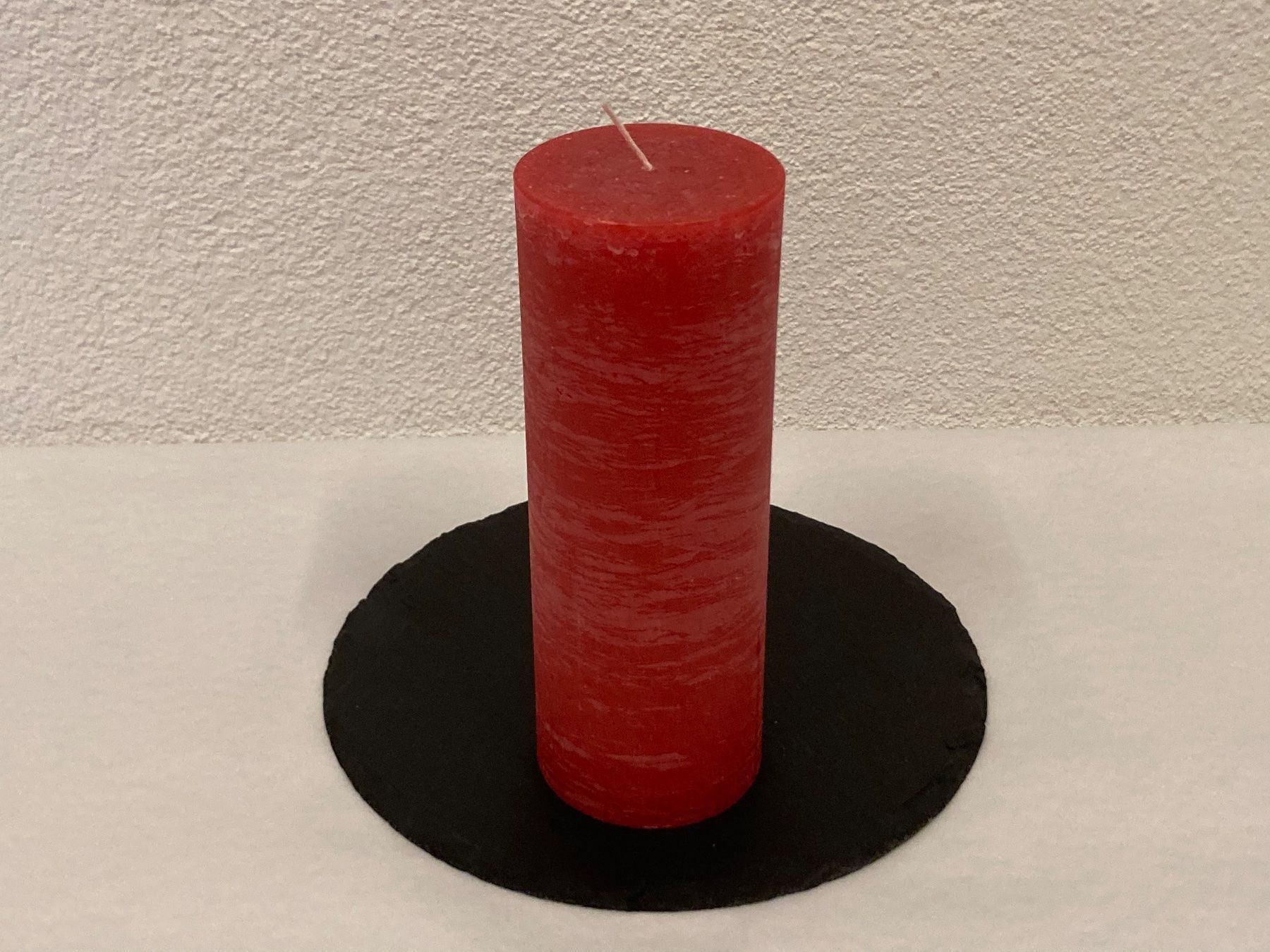 Candele: Kerze 8 x 22 cm, rot rustic, ca. 950g – Nuovo (secondo la descrizione) da Neuenhof venduto da jorogo 1