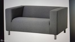 Sofa neuwertig Ikea Klippan mit neuem Bezug grau