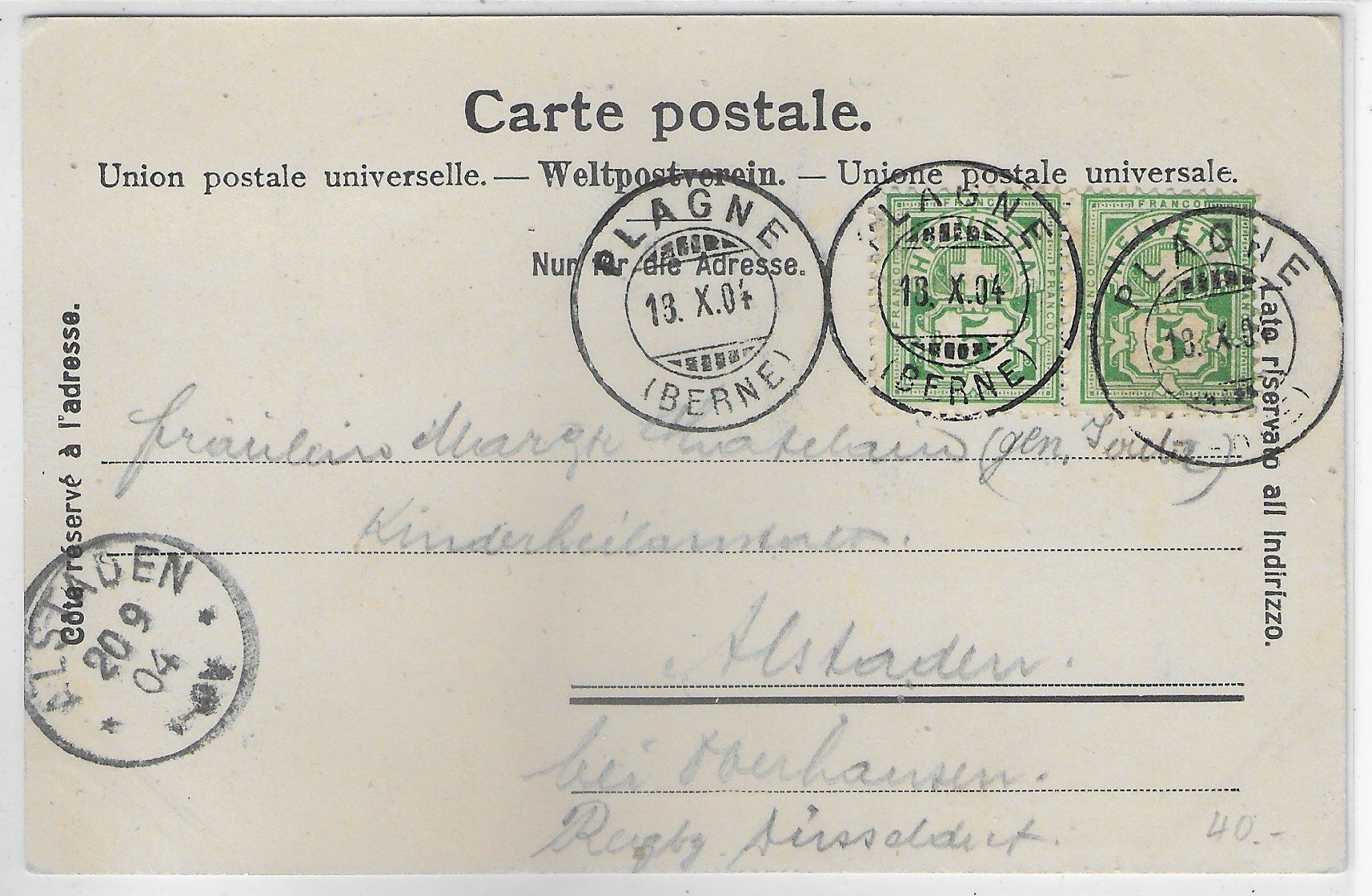 Cartoline postali: Souvenir de Plagne - Restaurant Villoz – Usato da Ettingen venduto da Kartenplanet 1
